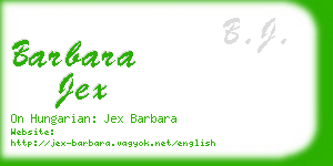 barbara jex business card